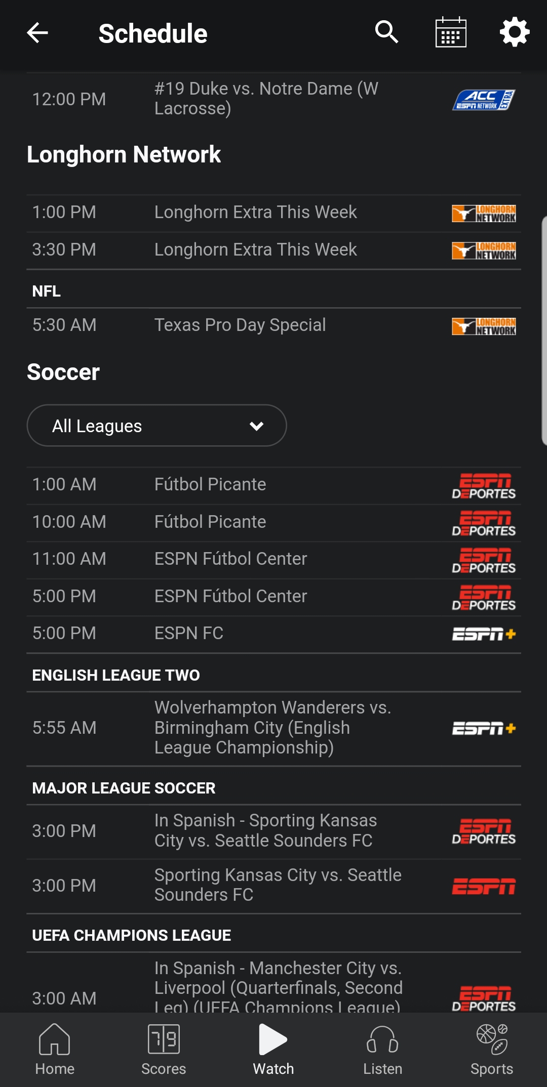 TV listing for watching Wolves v. Blues this Sunday